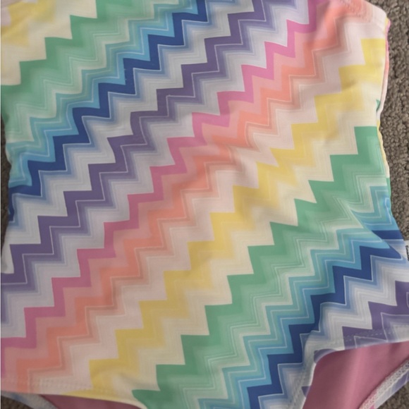 Limeapple Pastel Zigzag Swimsuit - Picture 2 of 5